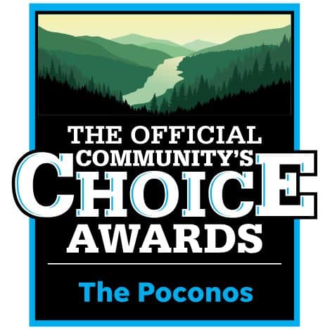 Logo for the Pocono Record Community's Choice award, for which Physical Therapy at St. Luke's was recognized as the best physical therapy rehab